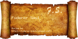 Fuderer Saul névjegykártya